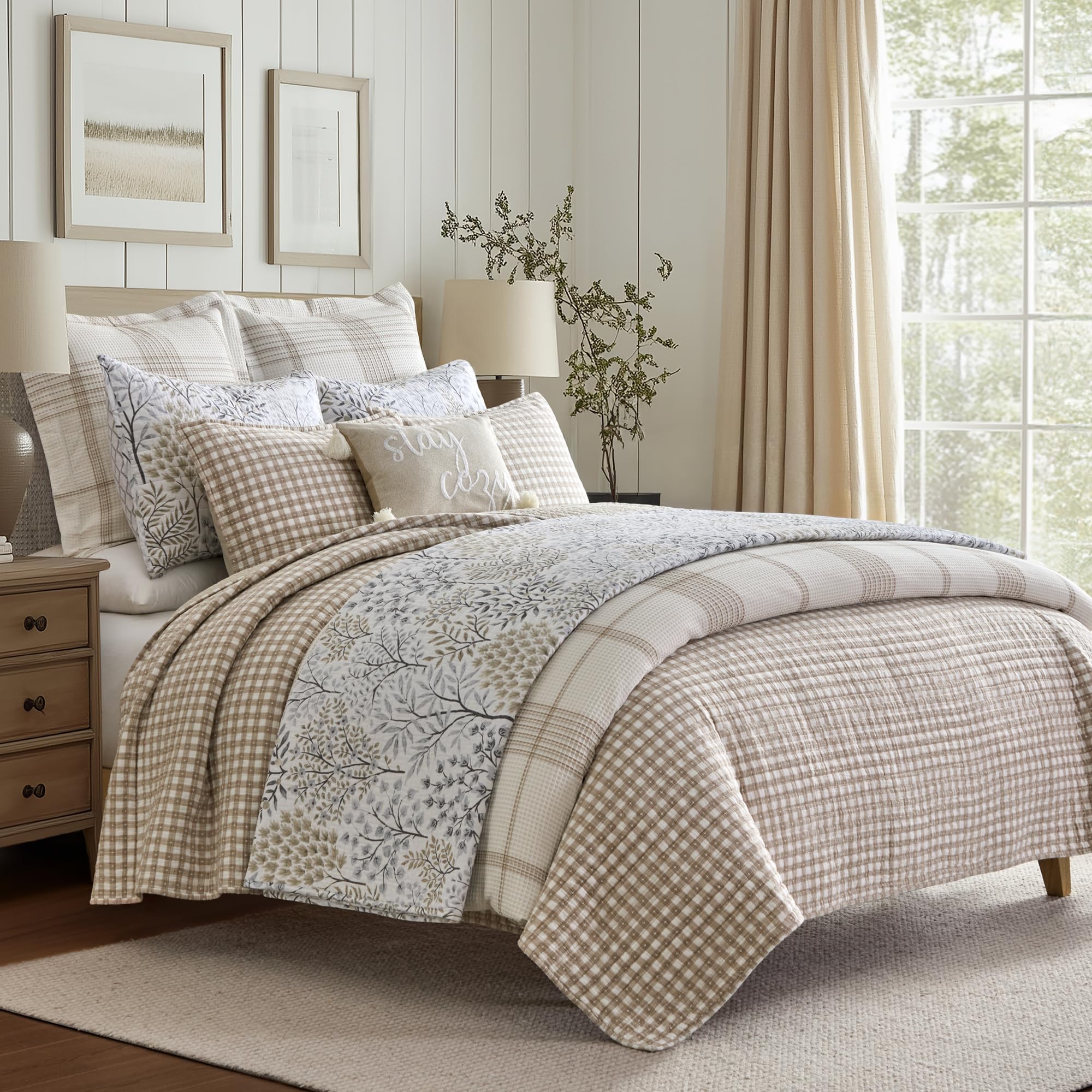 Amazon.com: Levtex Home English Forest Natural Reversible Full